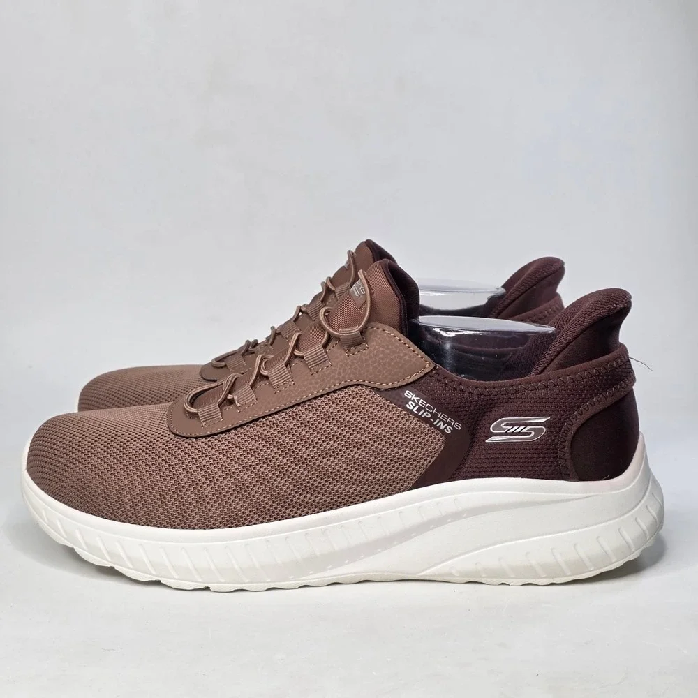 Skechers BOBS Sport Squad Chaos Sneakers Men's 11 Chocolate Brown Slip-Ins Shoes